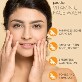 PURA D'OR close-up foam texture demonstrating gentle lather and soft cleanse