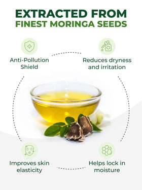 PURA VIDA MORINGA applied to hair ends for shine and reduced breakage