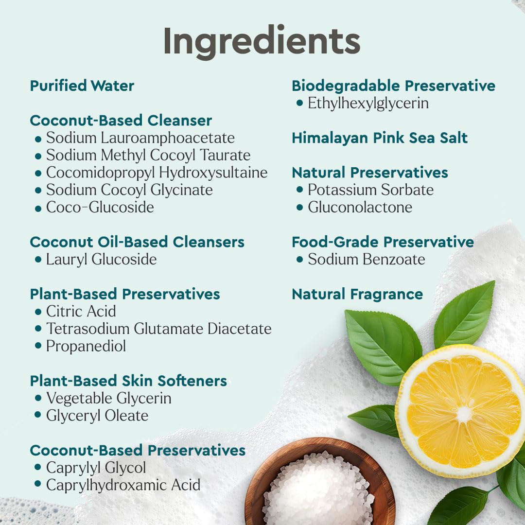 Puracy rich lather on hand illustrating gentle cleansing and soft skin