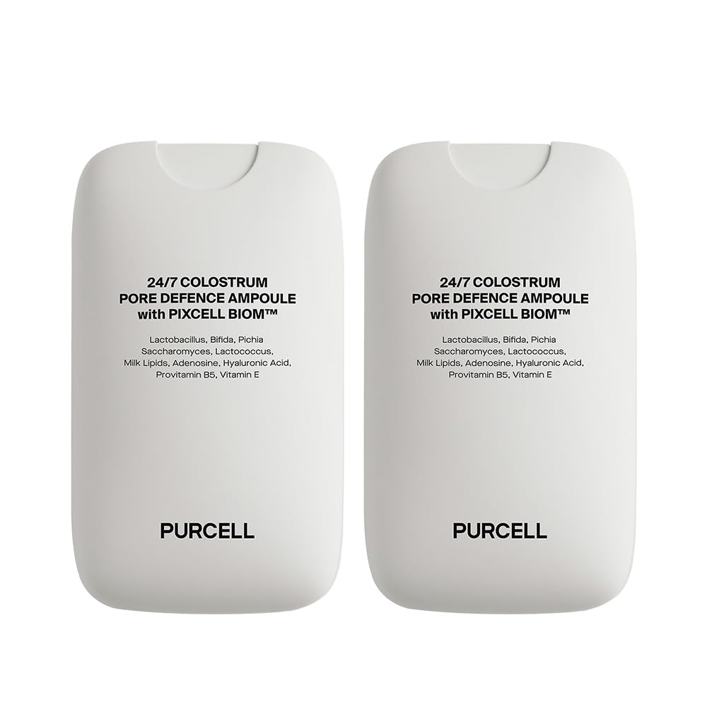 PURCELL front packaging showing ampoule mist and sleek bottle for portable hydration