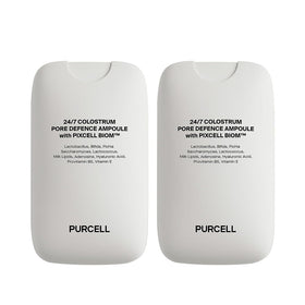 PURCELL front packaging showing ampoule mist and sleek bottle for portable hydration