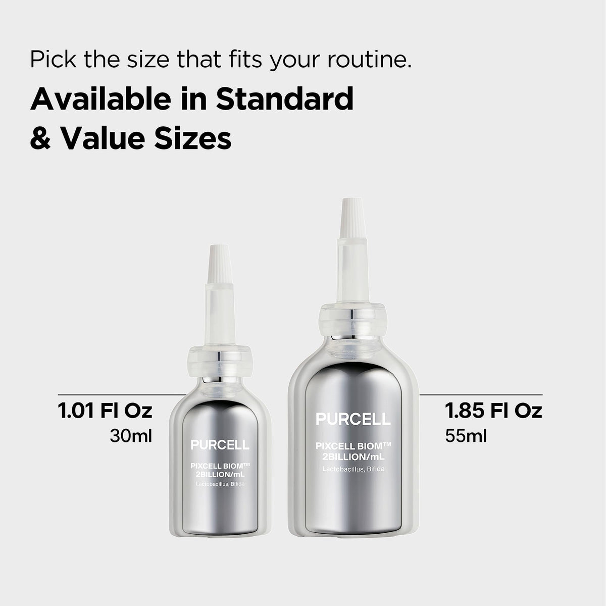 PURCELL before and after skin texture comparison showing refined pores and smoother benefit