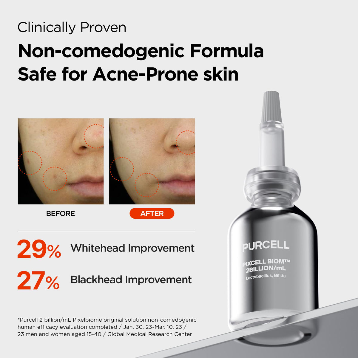 PURCELL product label detail highlighting ingredient simplicity for sensitive skin benefit