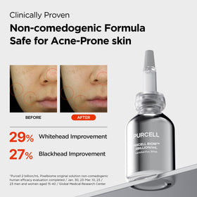PURCELL product label detail highlighting ingredient simplicity for sensitive skin benefit
