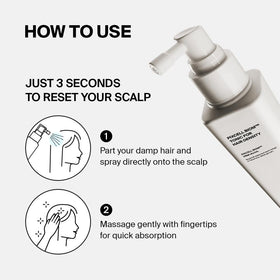 PURCELL bottle on bathroom shelf lifestyle shot conveying easy integration into daily routine