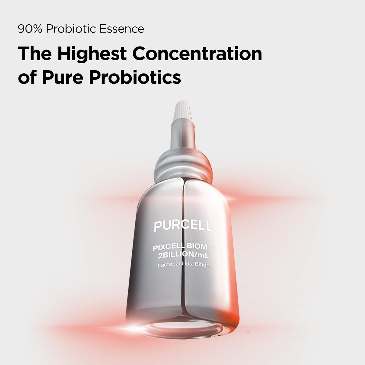 PURCELL Pixcell dropper dispensing a clear drop highlighting precise application benefit