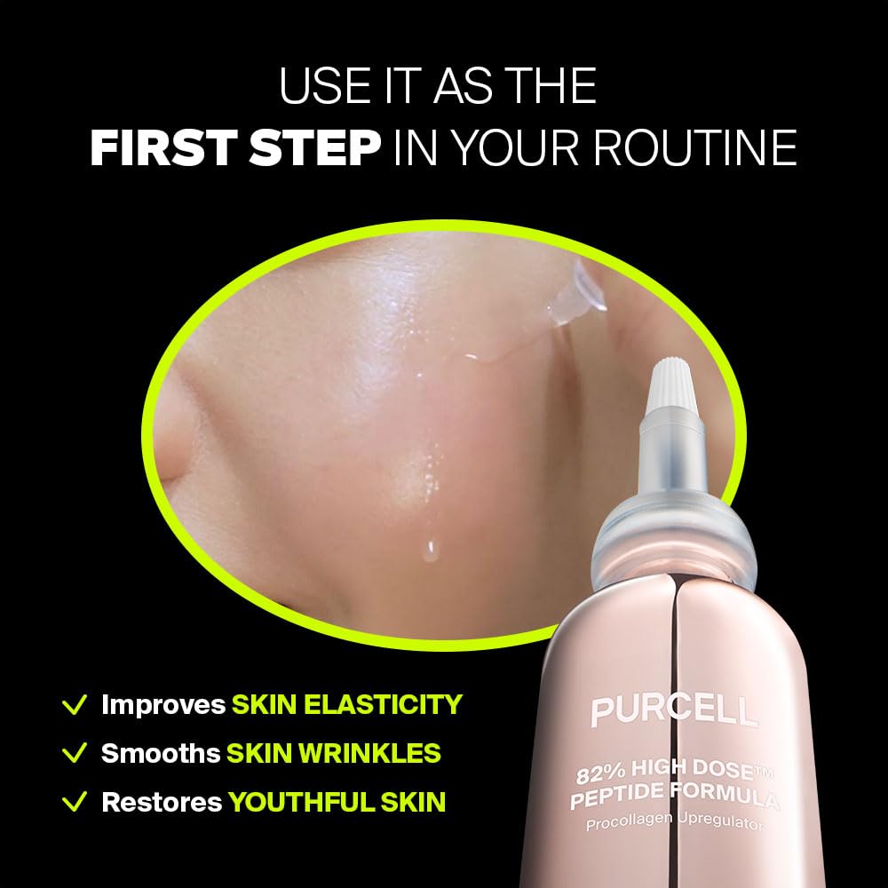 PURCELL closeup label showing concentrated peptide and ingredient transparency benefit