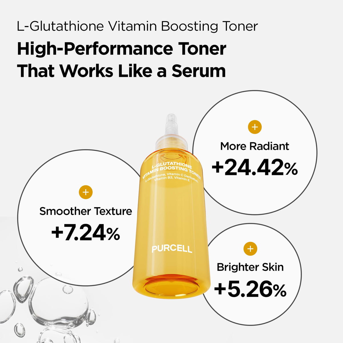 PURCELL back label with ingredients list for transparent benefits