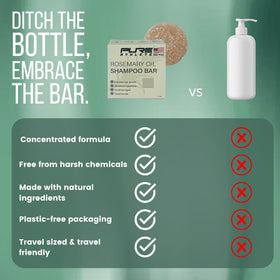 Pure Athlete shampoo bar in shower setting showing easy, plastic-free use