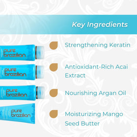 Pure Brazilian conditioner pour texture on hand illustrating detangling and smoothing benefits