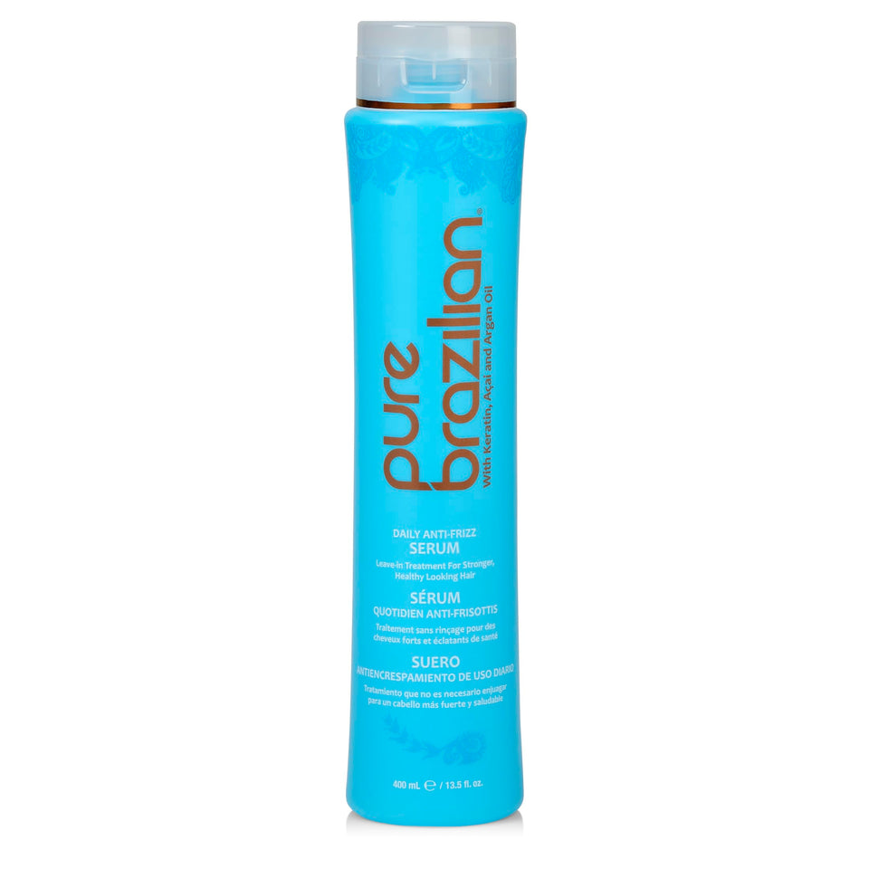 Pure Brazilian front packaging showing full 13.5 oz bottle and label benefit