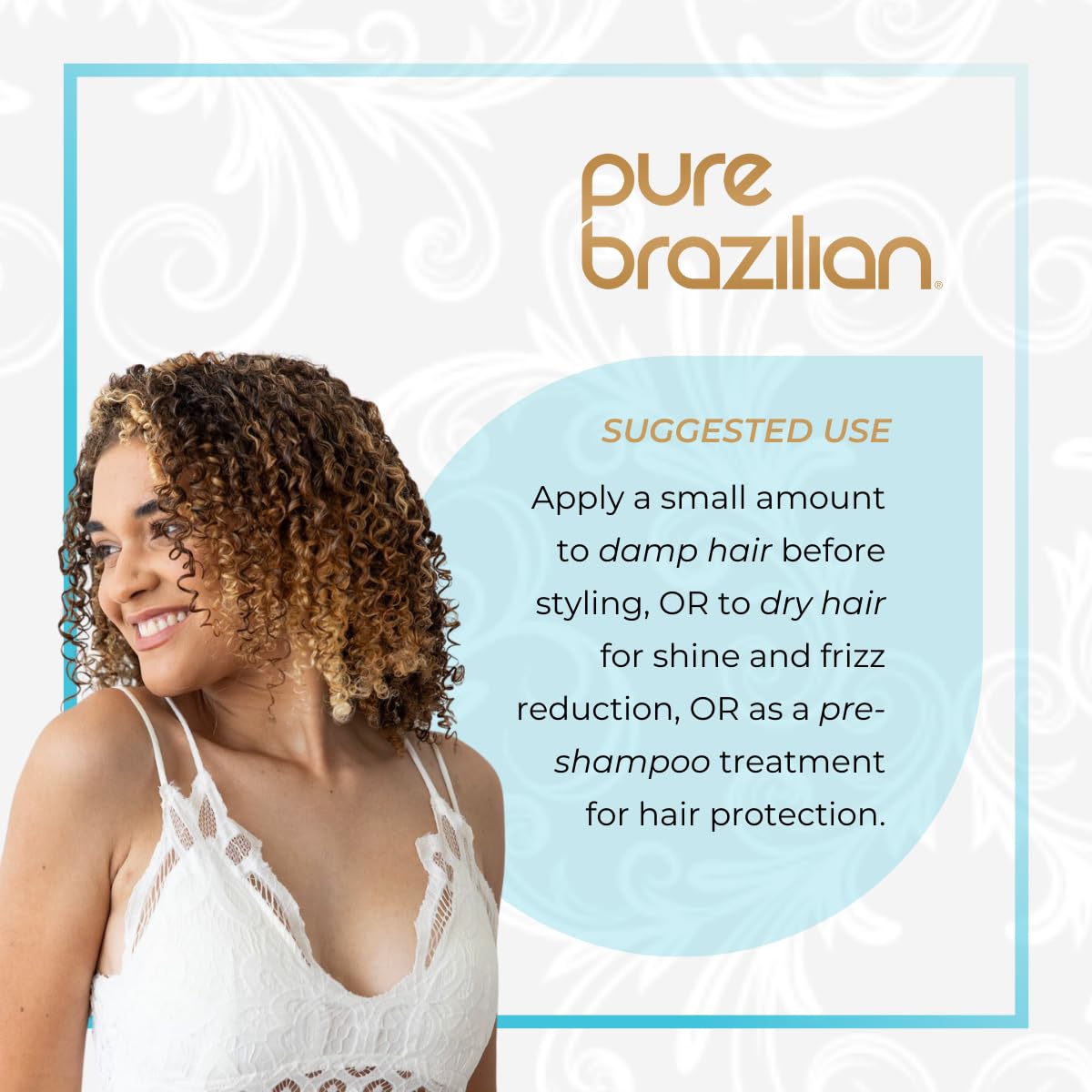 Pure Brazilian product label with ingredients and vegan cruelty-free badges