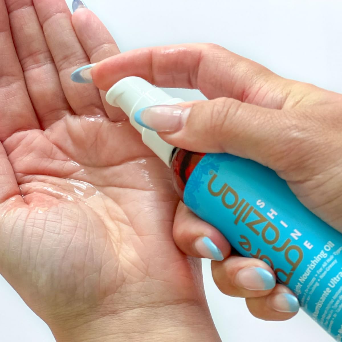 Pure Brazilian bottle on bathroom vanity styled for everyday routine appeal