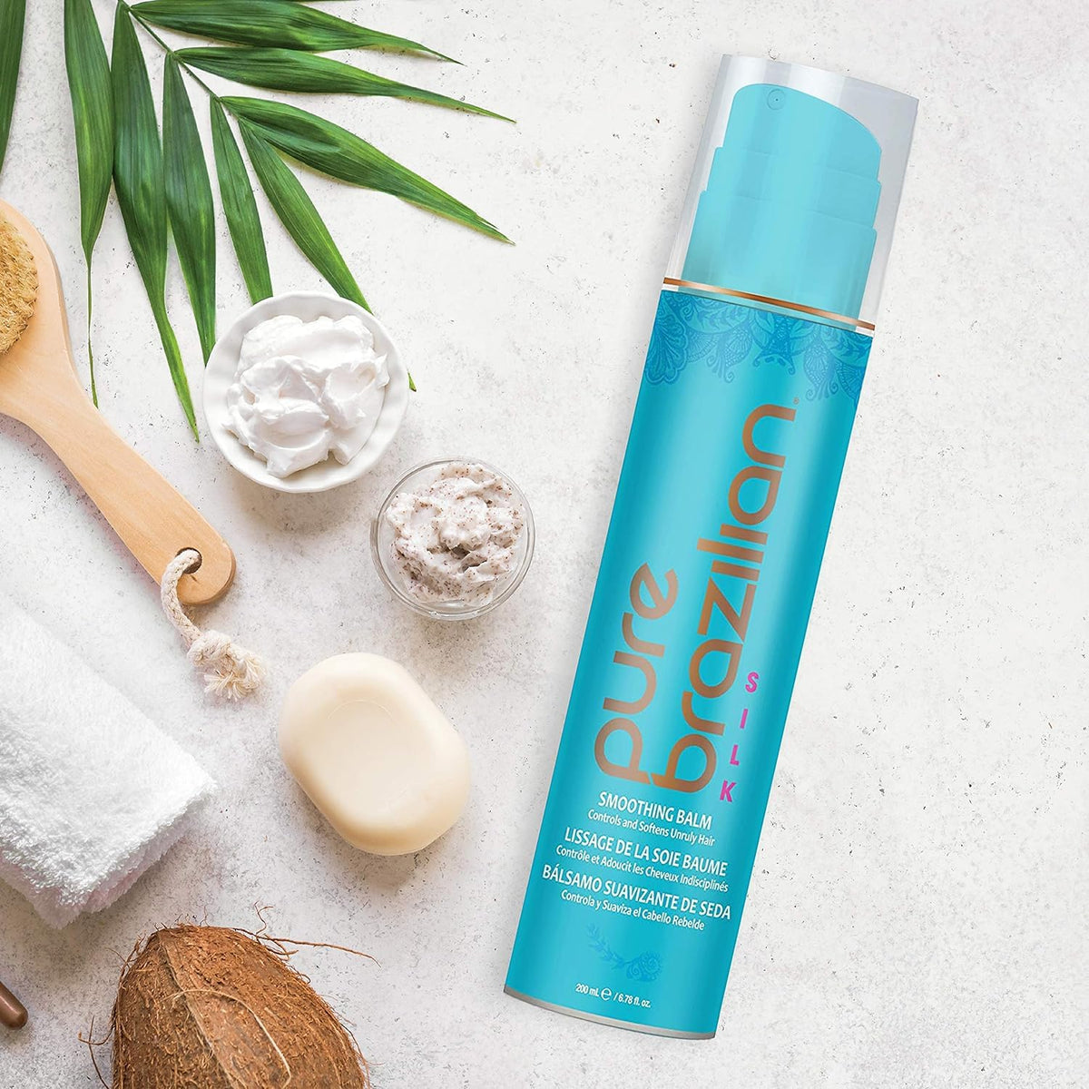 Pure Brazilian in a bathroom styling scene showing salon-quality smooth results at home
