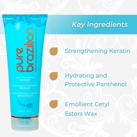 Pure Brazilian masque applied in hands demonstrating easy salon-style use