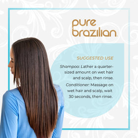 Pure Brazilian serum drop detail highlighting lightweight protection and added shine