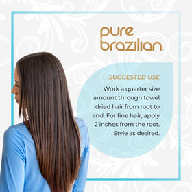 Pure Brazilian bottle held in hand to show 400 ml size for value