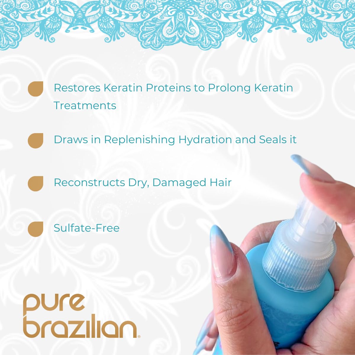 Pure Brazilian creamy texture closeup showing keratin-rich smoothness benefit