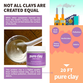 PURE CLAY dissolved in a foot soak bath illustrating full-body relaxation and detox benefit