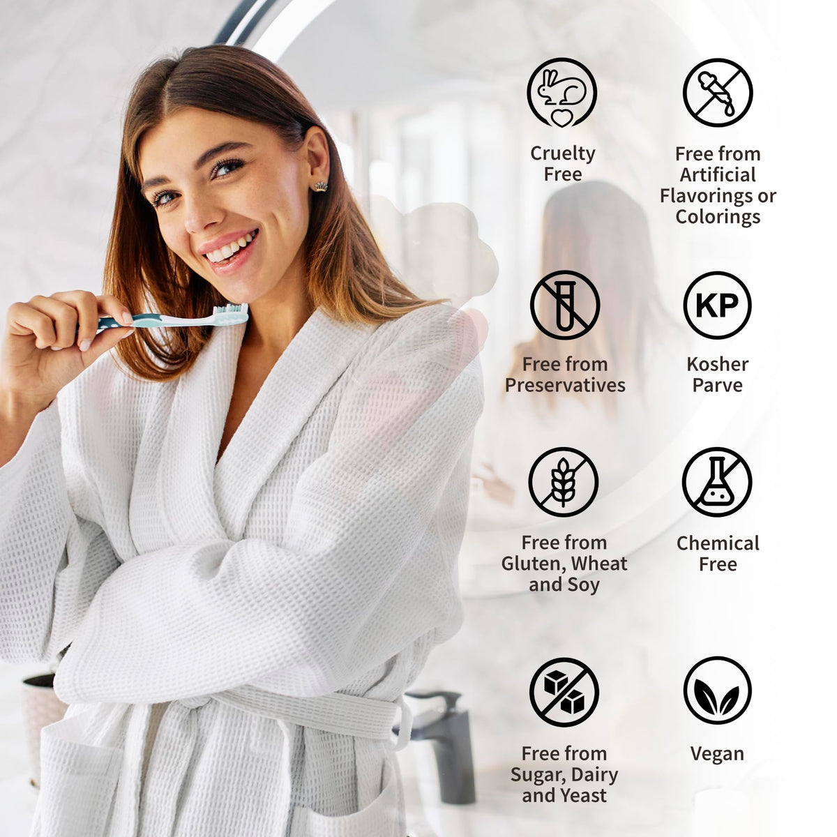 PURE CLAY applied as a face mask demonstrating even coverage and easy rinsing