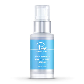 Pure Daily Care bottle staged on bathroom counter to inspire daily skincare routine