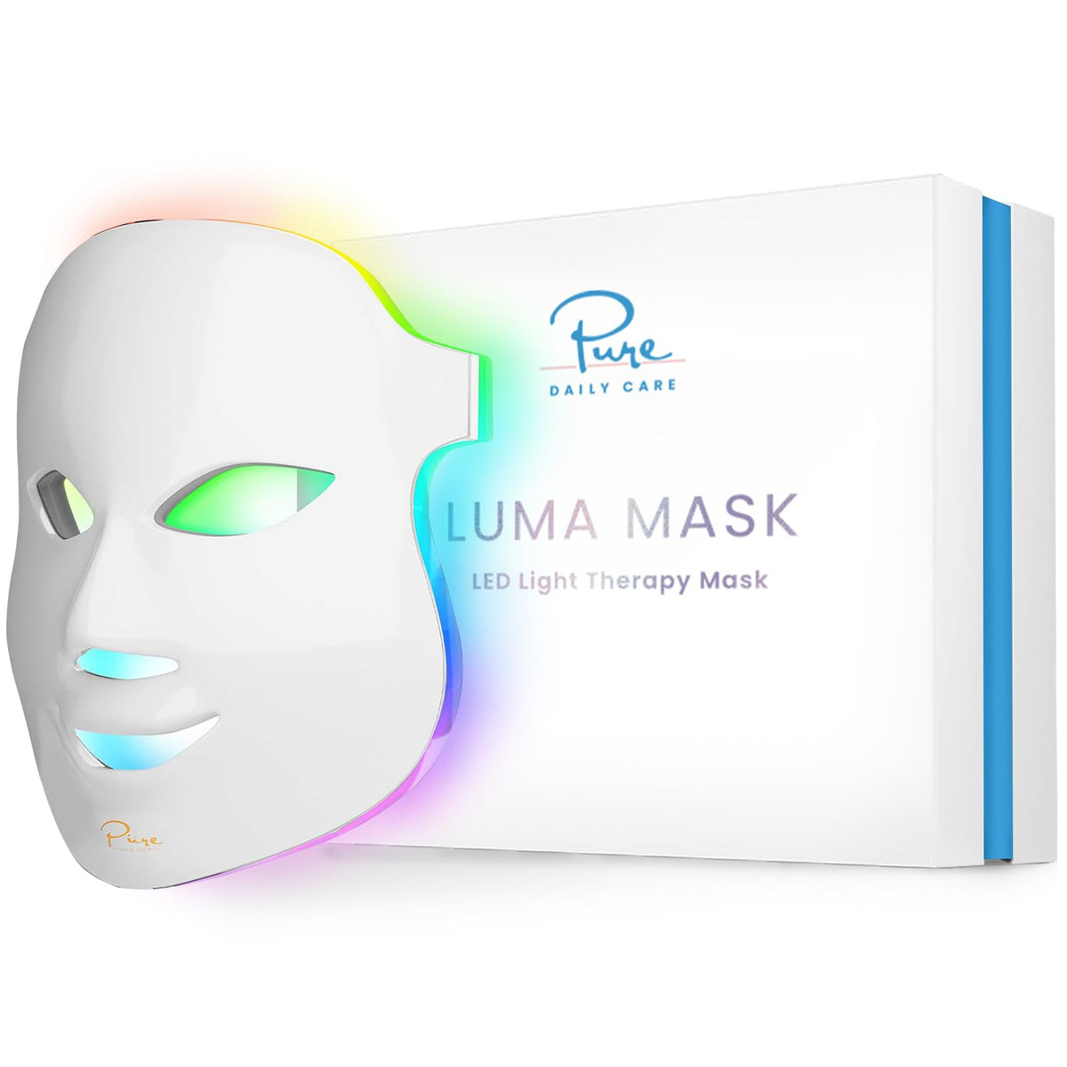 Pure Daily Care front view of mask showing LEDs for customizable light therapy