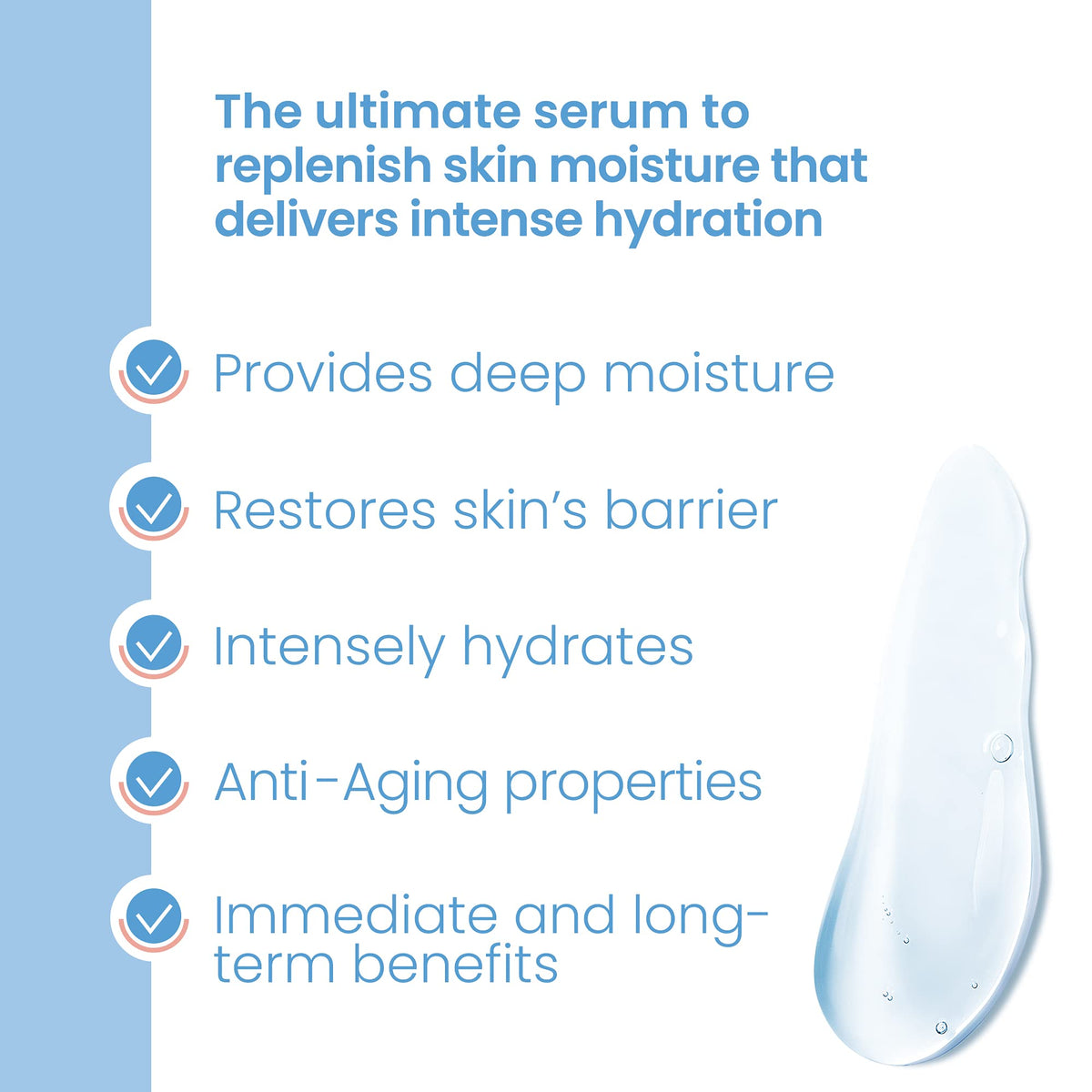 Pure Daily Care close-up of serum texture absorbing quickly to hydrate skin