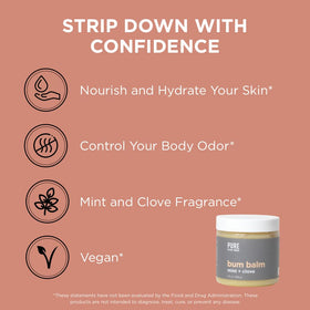 Pure for Men open jar texture close-up showing creamy matte balm absorption