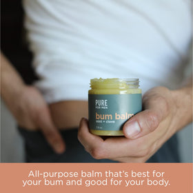 Pure for Men 3.9 oz size comparison beside a smartphone to show scale