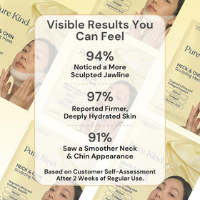Pure Kind mask held in hand to show scale and easy application benefit