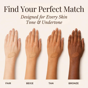 Pure Minerals powder mixed with moisturizer showing creamy, customizable finish