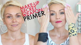 Pure Minerals primer on bathroom vanity styled for everyday use and radiant results