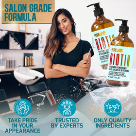PURE NATURE LUX SPA styled hair after use showing fuller look