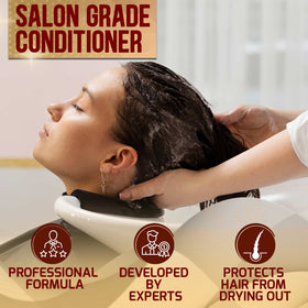 PURE NATURE LUX SPA combed hair after use demonstrating smooth shine