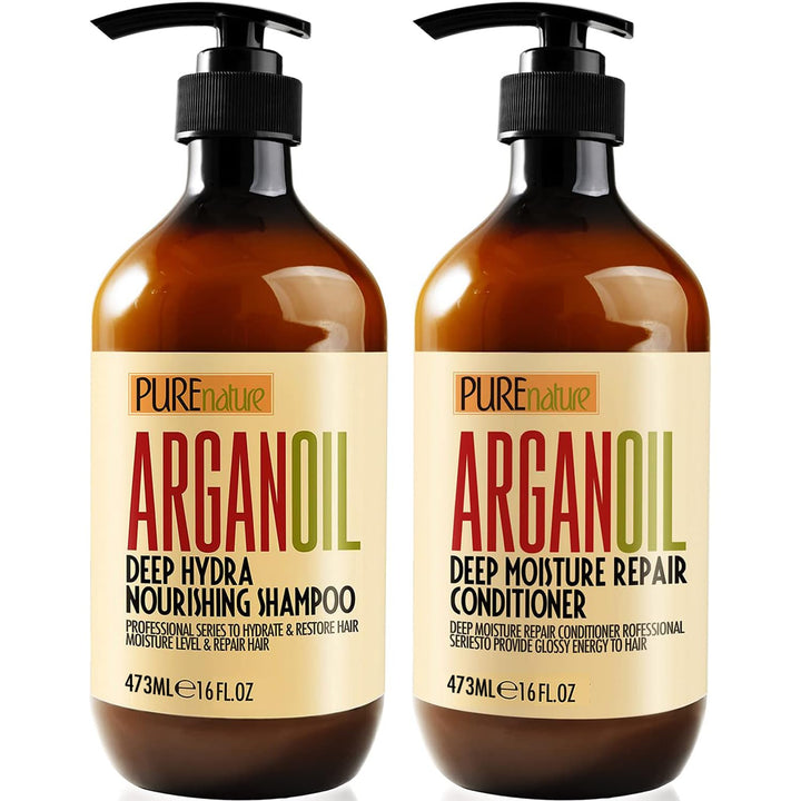 PURE NATURE LUX SPA front packaging showing argan oil duo and professional finish