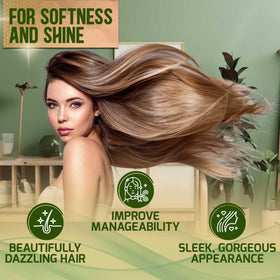 PURE NATURE LUX SPA before and after hair comparison showing reduced flakes