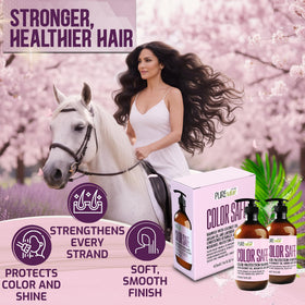 PURE NATURE LUX SPA shampoo and conditioner in use at salon for polished results