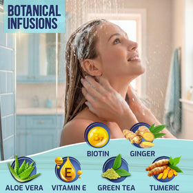 PURE NATURE LUX SPA label close-up highlighting biotin and sulfate-free