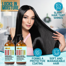 PURE NATURE LUX SPA conditioner texture showing smoothing benefit