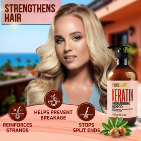 PURE NATURE LUX SPA close-up of creamy keratin texture for smoothing benefit