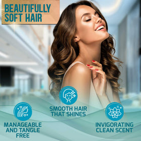 PURE NATURE LUX SPA shampoo texture demonstrating gentle cleansing