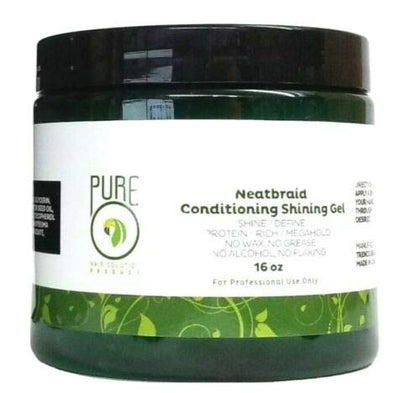 Pure O front packaging showing 16 oz jar delivering professional shine