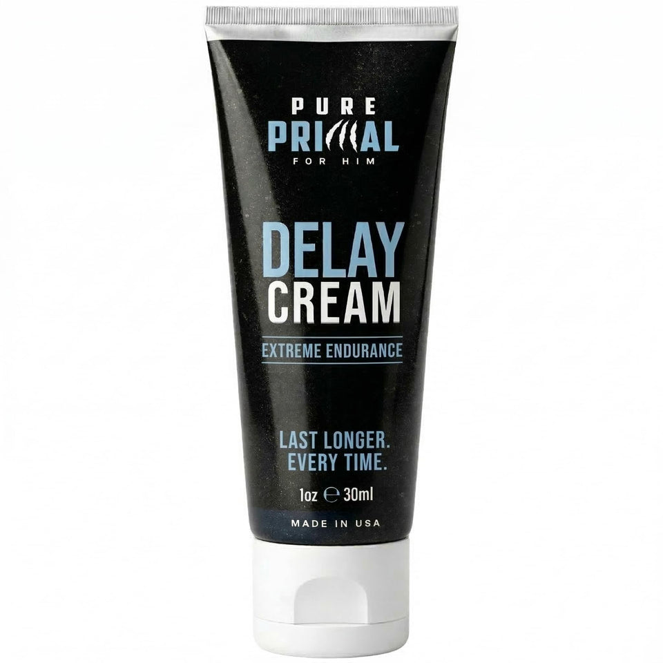 Pure Primal front packaging showing brand and tube for discreet use benefit