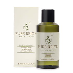 PURE REIGN front packaging showing bottle and brand for clear identification and trust