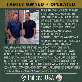 Pure Truth raw ingredients honey aloe vera and jojoba displayed to show natural benefits