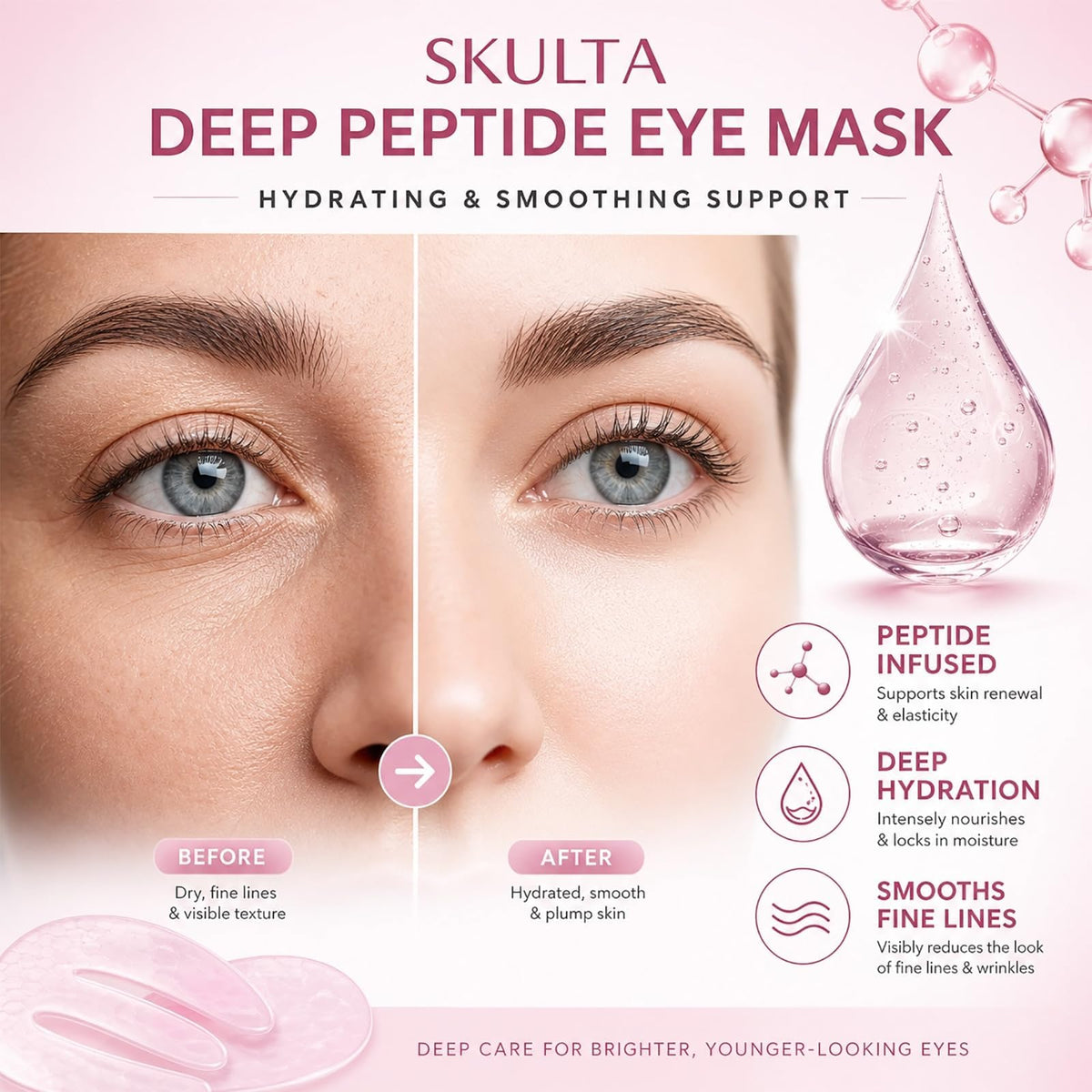Pure Verge close-up hydrogel texture demonstrating cooling, hydrating essence