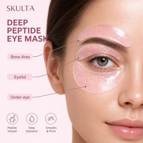 Pure Verge three-piece hydrogel mask laid out to show full eye coverage