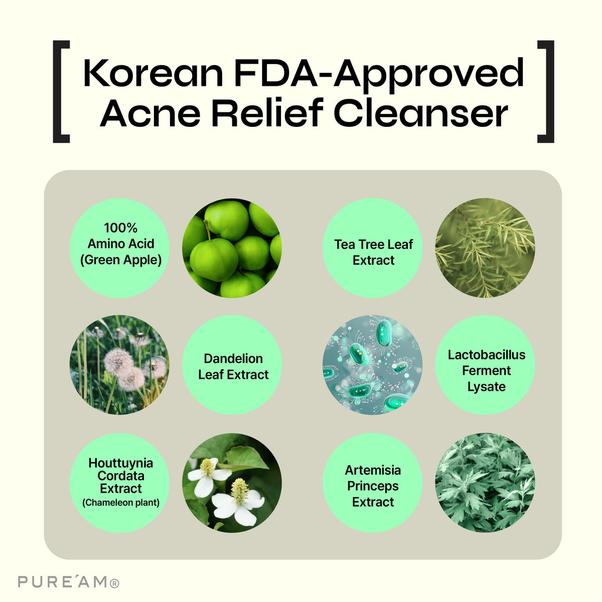 PURE'AM before-and-after pore visualization showing clarifying effect