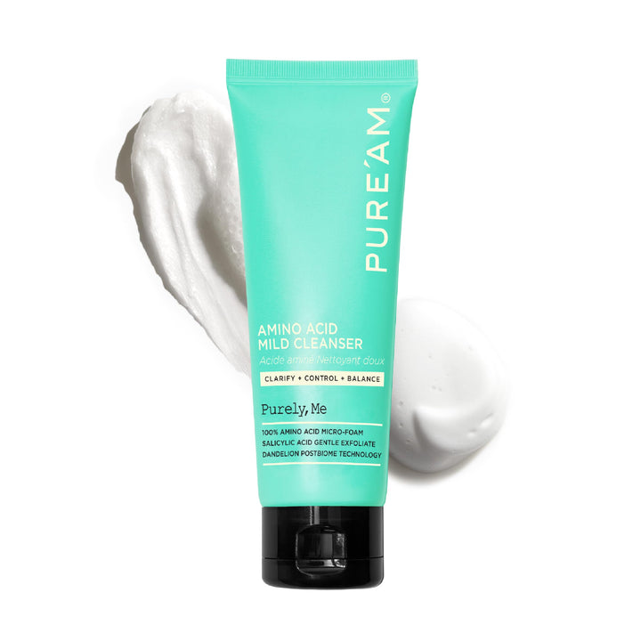 PURE'AM front packaging showing 120ml cleanser and benefits