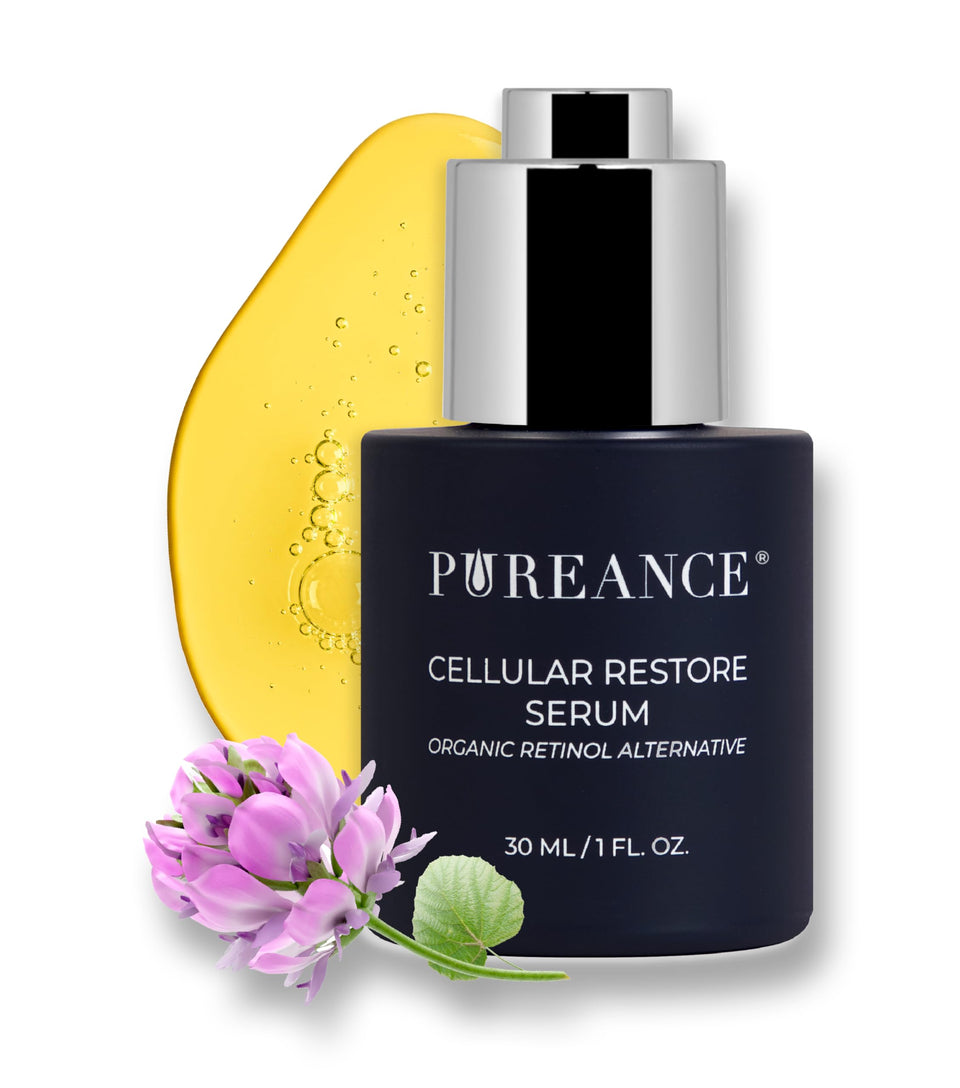 PUREANCE front bottle showing label and compact packaging benefit hydration